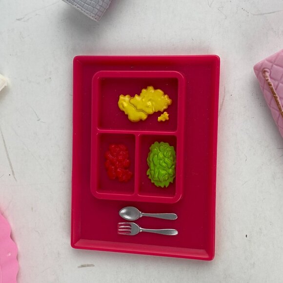 Barbie Accessories Lot Cake Purses Flowers Vintage Blue Purse American Girl Doll - Picture 4 of 11